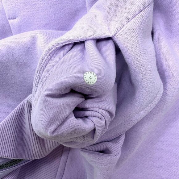 Lululemon Scuba Hoodie Jacket Light Cotton Fleece Sheer Violet Size 4 Full Zip - Picture 9 of 9
